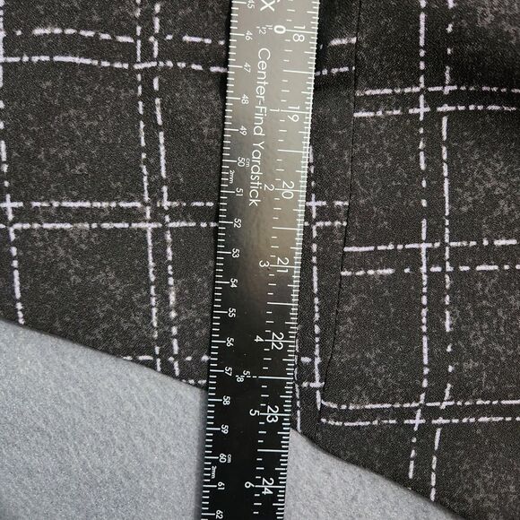 Torrid Crop Blazer Womens 3X Crepe Black Plaid Ruched Sleeve Open Front Witchy - Picture 9 of 12